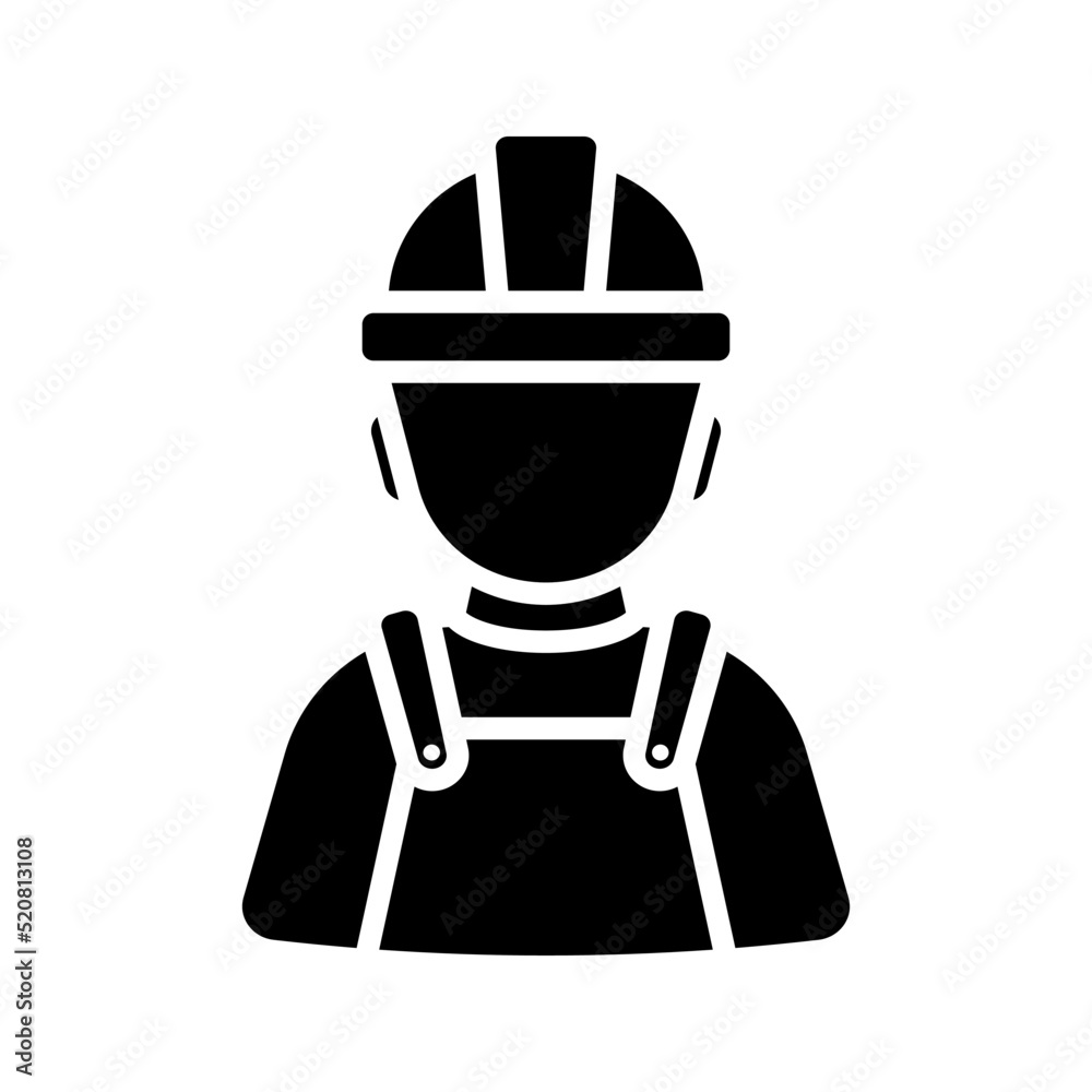 Construction worker icon. vector illustration