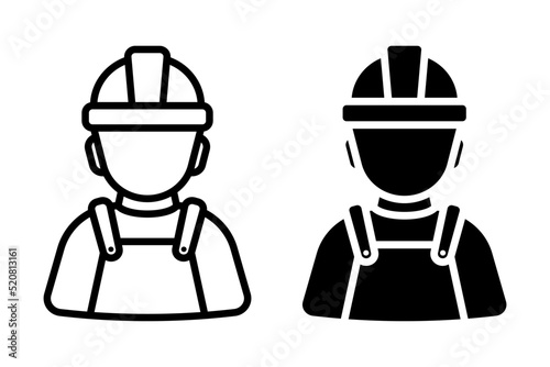Construction worker icon. vector illustration