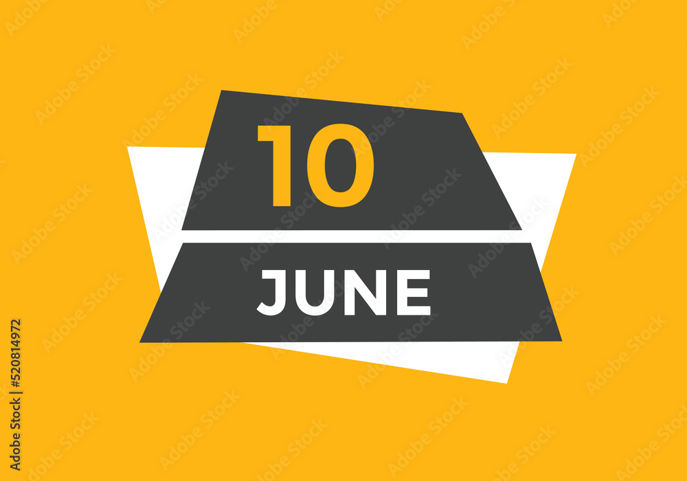 june 10 Calendar icon Design. Calendar Date 10th june. Calendar template
june 10 Calendar icon Design. Calendar Date 10th june. Calendar template