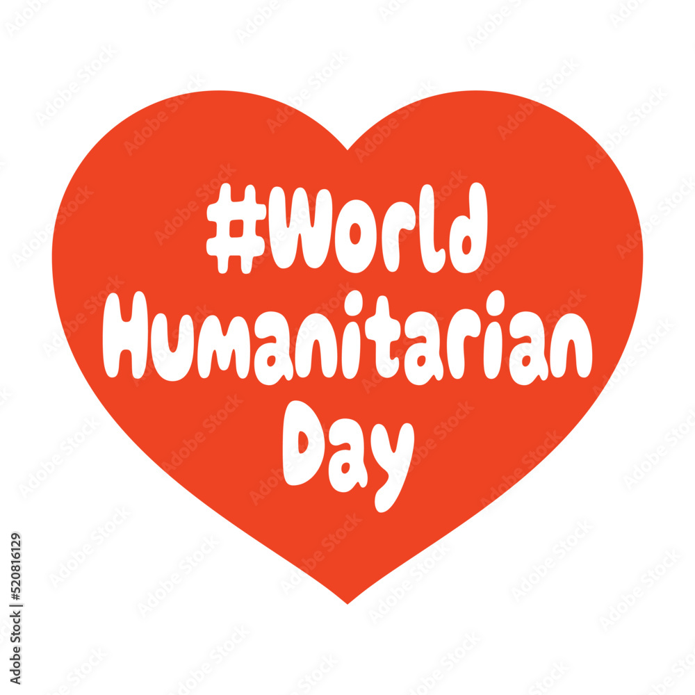 Design for celebrating world humanitarian day