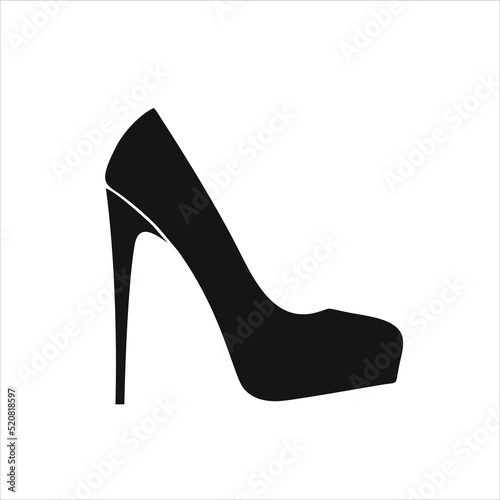 Obraz na płótnie High heels shoes vector icon