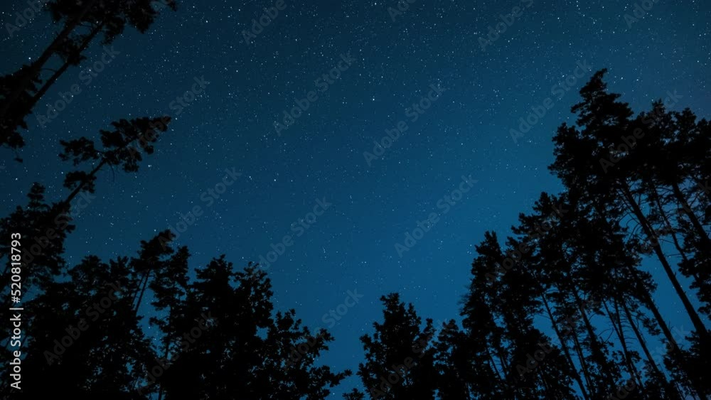 Timelapse of moving stars in night sky Timelapse of moving stars in night sky