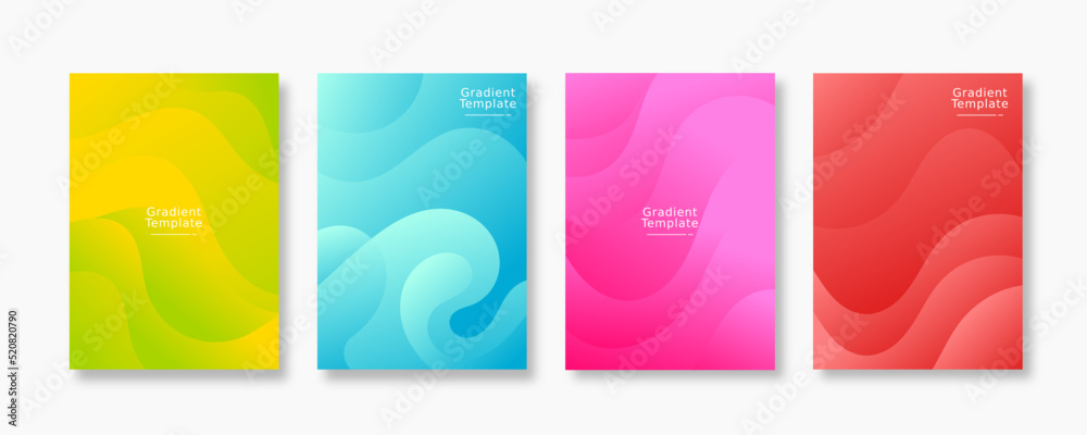 Modern Covers Template Design. Set of gradients background for Presentation, Magazines, Flyers, Annual Reports, Posters and Business Cards 