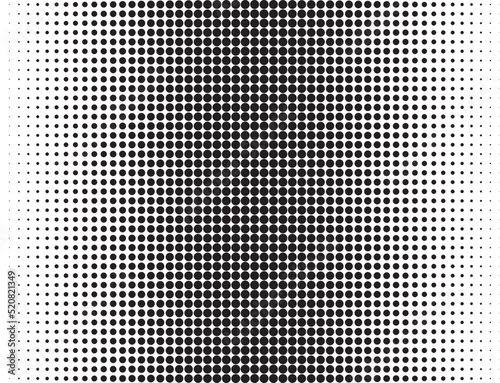 Dotted gradient background. Halftone black dot design. Light effect. Vector isolated object for website, card, poster