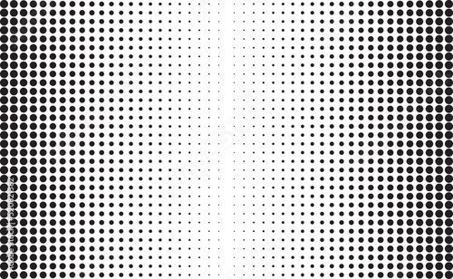 Dotted gradient background. Halftone black dot design. Light effect. Vector isolated object for website, card, poster