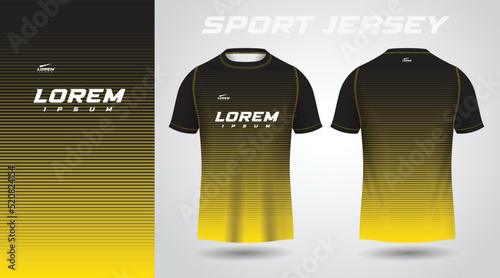 yellow shirt sport jersey design