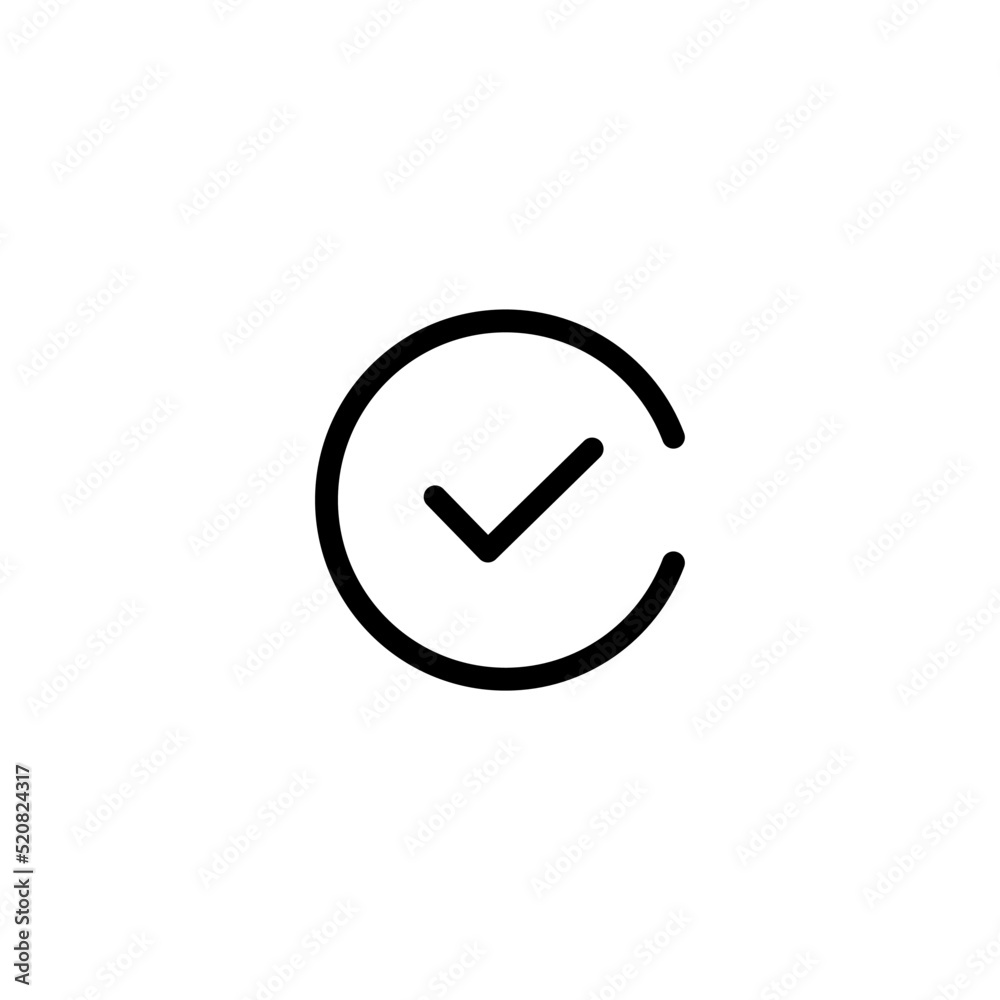 check icon or logo isolated sign symbol vector illustration - high quality black style vector icons