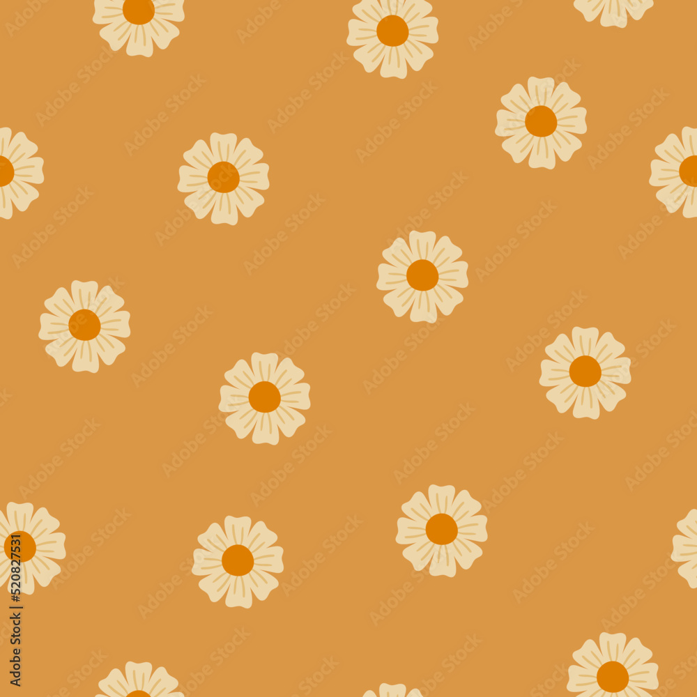 Fototapeta premium seamless pattern with cartoon flowers. colorful vector, hand drawing. design for fabric, print, textile, wrapper