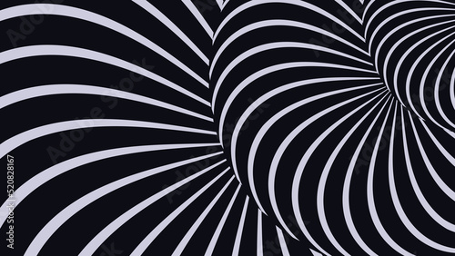 black and white spiral illustration 