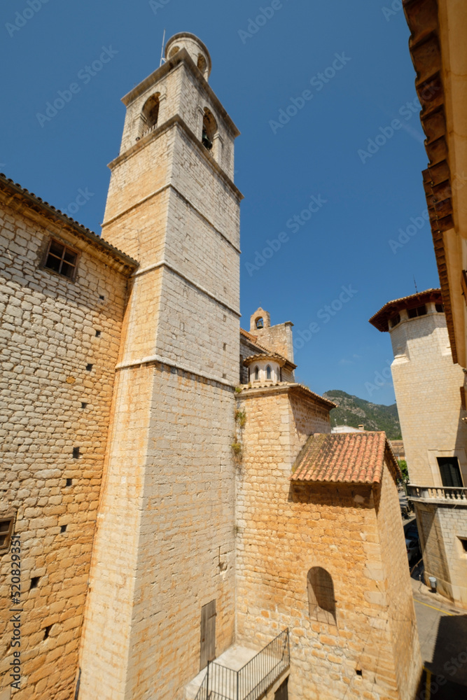 campanario de la iglesia de Sant Bartomeu, Alaró, comarca de Raiguer, Mallorca, balearic islands, spain, europe