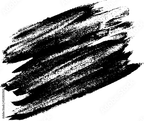 Black abstract watercolor paint texture, brush strokes. Noise, distressed, grunge pattern. Isolated png illustration, transparent background for shadow, overlay, montage, grain, shape source.