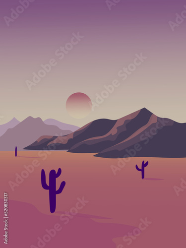 Beautiful mountain hill view landscape vector illustration background. © Suryadi