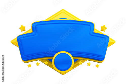 Base Azul e amarela com a bandeira do Brasil photo