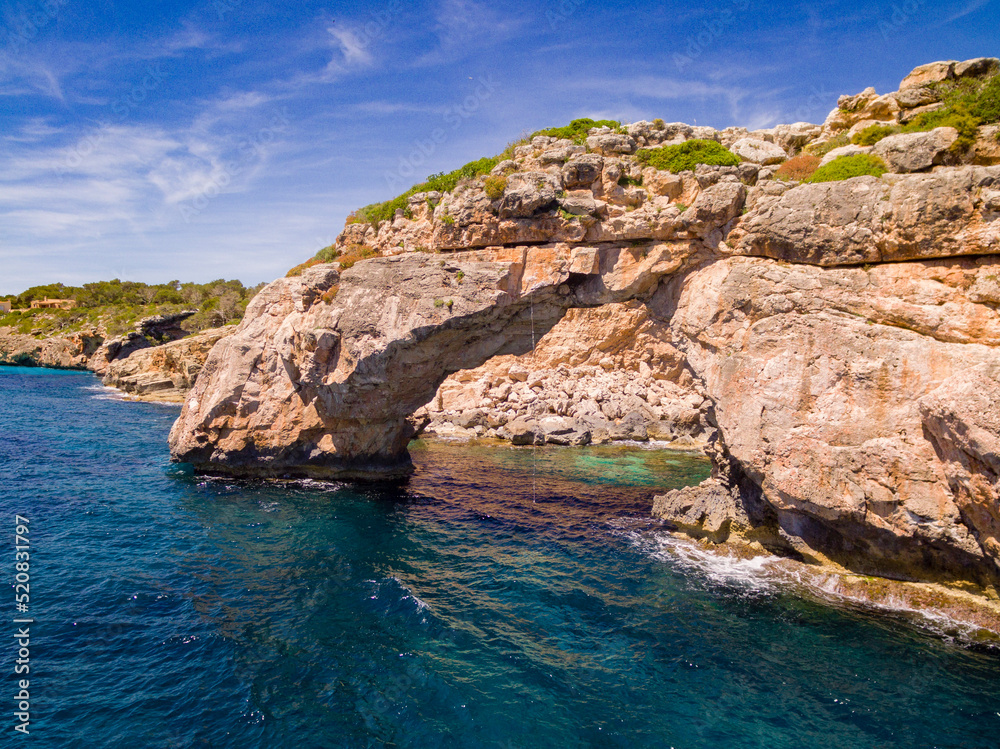 Es Pontas, arco natural de roca, Santanyí, Mallorca, balearic islands, spain, europe