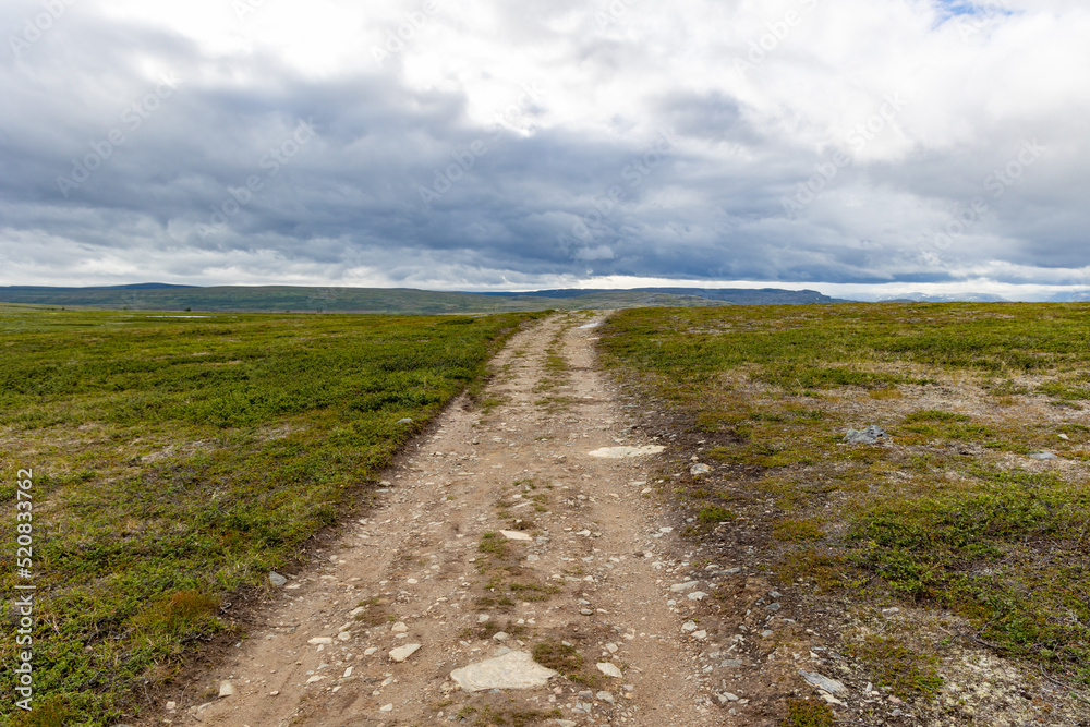 path leading to the Sautso Canyon Alta, Finnmark, Norway.