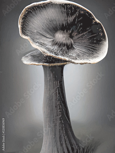 mushrooms on a dark background