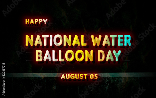Happy National Water Balloon Day, holidays month of august , Empty space for text, vector design