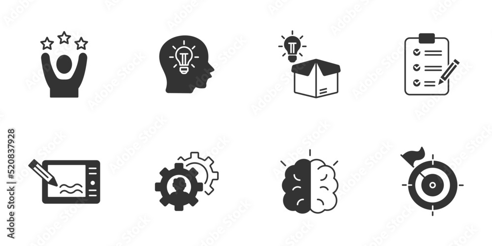 creativity icons set . creativity pack symbol vector elements for infographic web