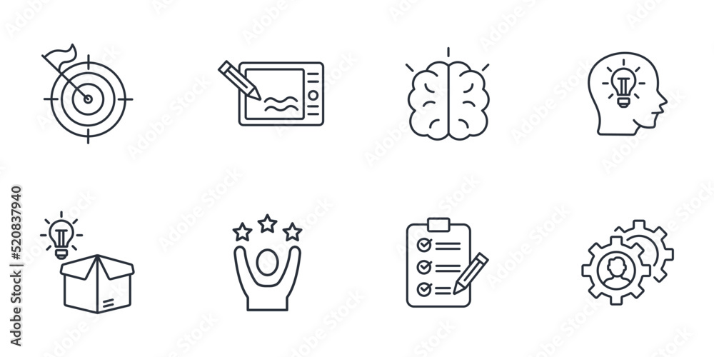 creativity icons set . creativity pack symbol vector elements for infographic web creativity icons set . creativity pack symbol vector elements for infographic web