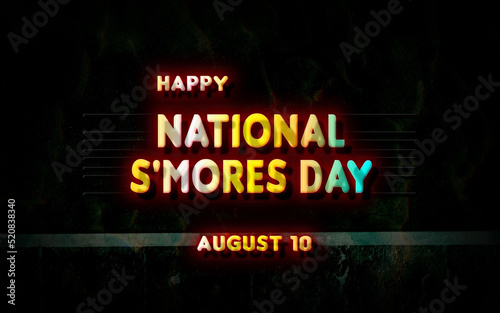 Happy National S'mores Day, holidays month of august , Empty space for text, vector design