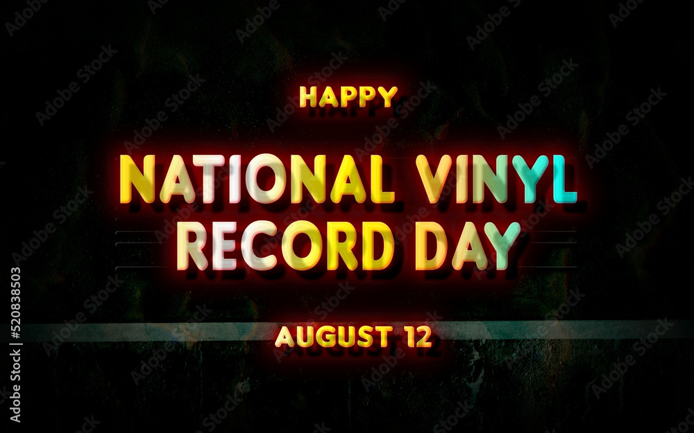 Happy National Vinyl Record Day, holidays month of august , Empty space for text, vector design Happy National Vinyl Record Day, holidays month of august , Empty space for text, vector design