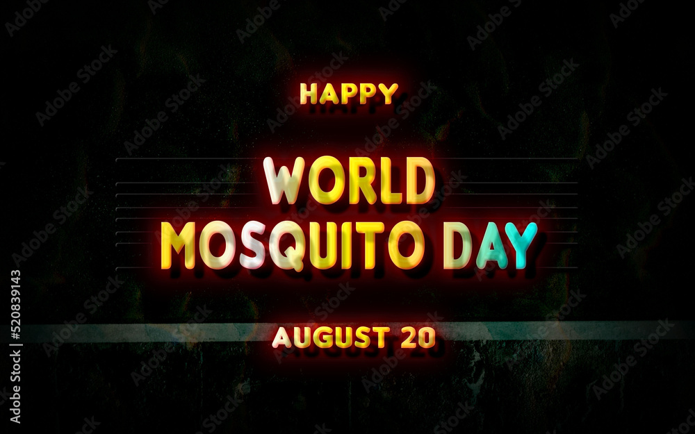 Happy World Mosquito Day, holidays month of august , Empty space for text, vector design