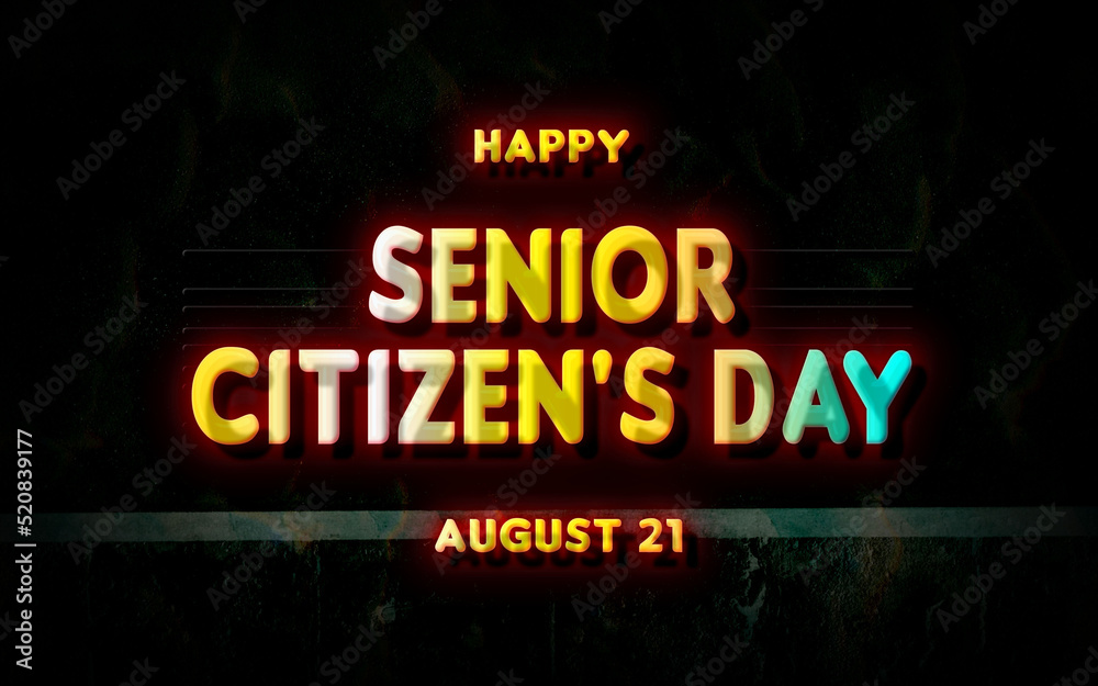 Happy Senior Citizen's Day, holidays month of august , Empty space for text, vector design