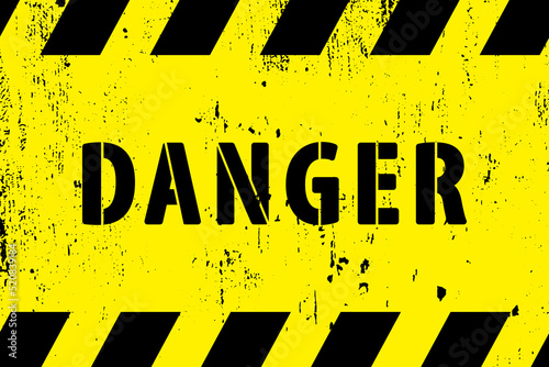Danger sign, texture. Vector illustration