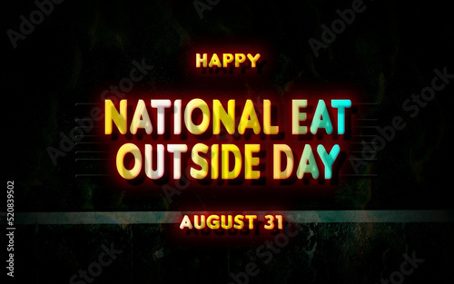 Happy National Eat Outside Day, holidays month of august , Empty space for text, vector design