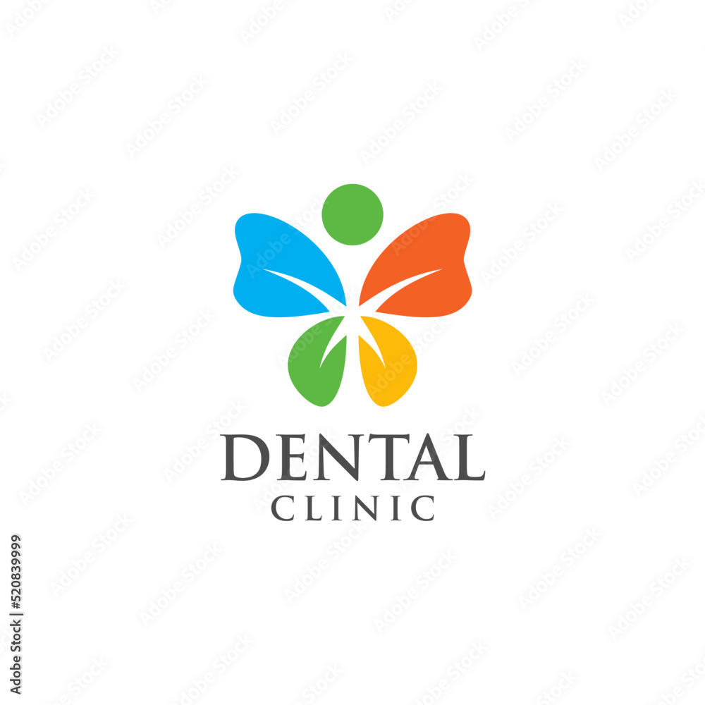 family dental butterfly logo design family dental butterfly logo design