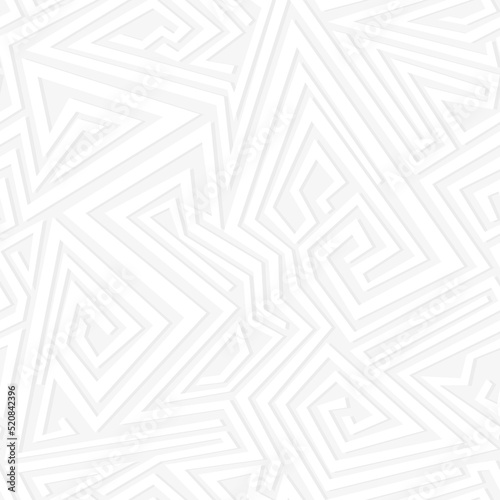 Triangle spiral white seamless pattern