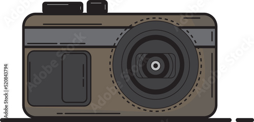 illustration vektor retro digital slr camera