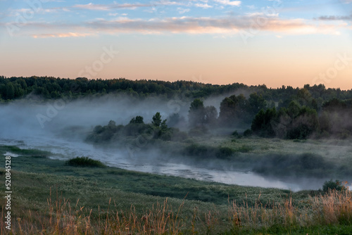 sunrise over the river