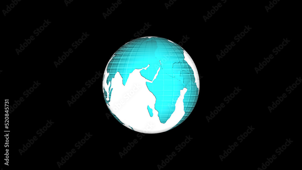 Flat design spinning Earth isolated on black. Animation of planet Earth. Flat design Flat design spinning Earth isolated on black. Animation of planet Earth. Flat design