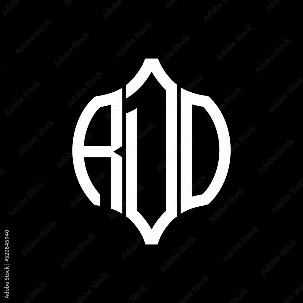 RDO letter logo. RDO best black background vector image. RDO Monogram ...