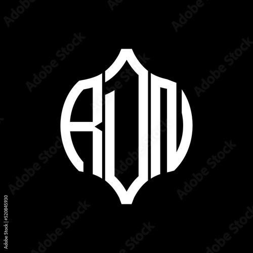 RDN letter logo. RDN best black background vector image. RDN Monogram logo design for entrepreneur and business.
 photo