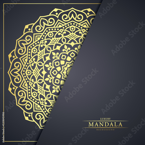 Luxury mandala background. Gold color ornamental mandala design.