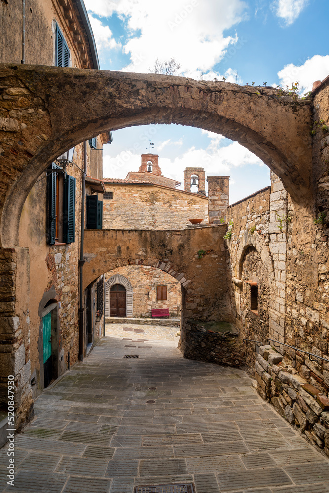 The historic center of Campiglia Marittima Tuscany Italy