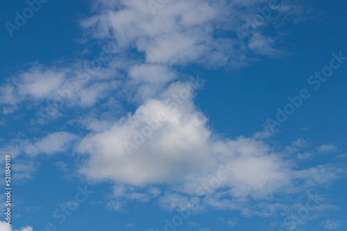 blue sky with white clouds on a Sunny summer day