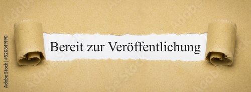 Bereit zur Veröffentlichung