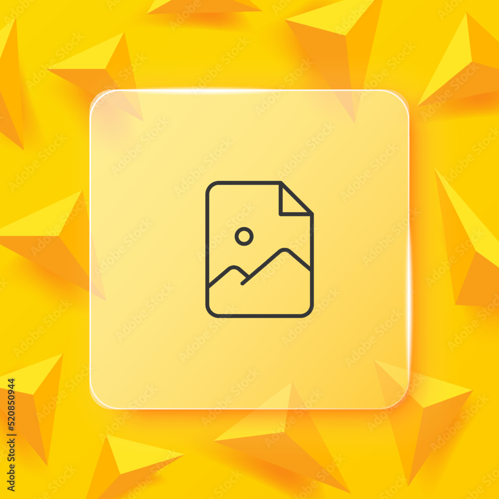 Digital image line icon. Picture, phote, remote storage, landscape, document, art, creative occupation. File management concept. Glassmorphism style. Vector line icon for Business and Advertising Digital image line icon. Picture, phote, remote storage, landscape, document, art, creative occupation. File management concept. Glassmorphism style. Vector line icon for Business and Advertising