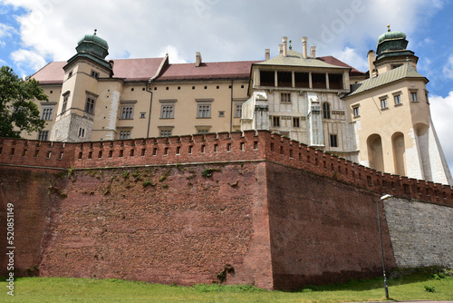 Remparts du château de Wawel à Cracovie. Pologne	
