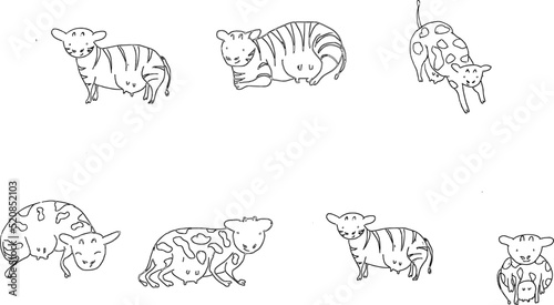Animals illustration set for your concept.