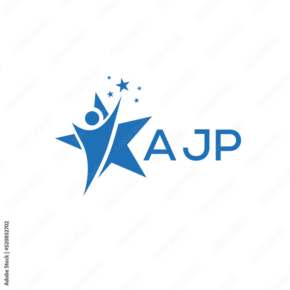 AJP Letter logo white background .AJP Business finance logo design ...