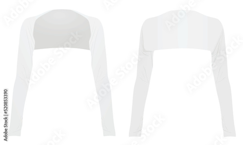 Woman white bolero. vector illustration