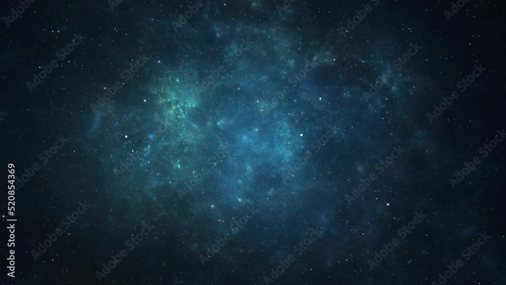 Night sky traveling trough universe filled with stars, nebulae and galaxies - HD Video 1080p