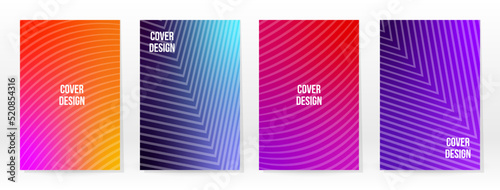 Minimal Poster. Pastel Soft. Rainbow Gradient Set.