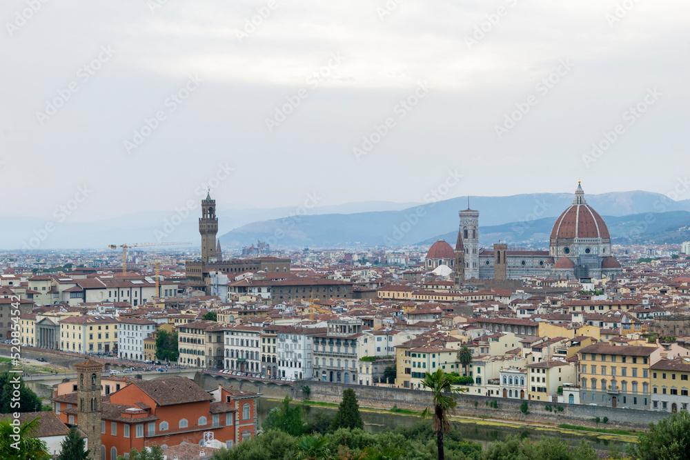 Panoramic view of Florence from Piazzale Michelangelo