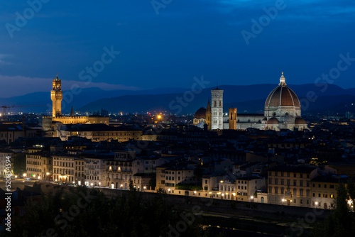 Nocturnal view over the city of Florence, Italy © Christian