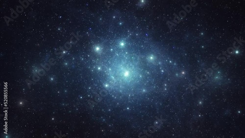 Night sky traveling trough universe filled with stars, nebulae and galaxies - HD Video 1080p